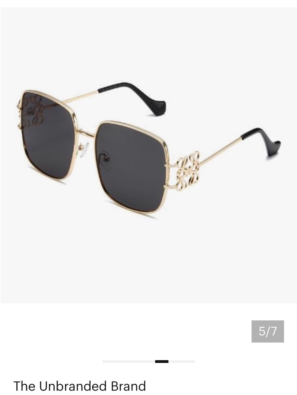 Gold Frame Black Lens Women's Sunglasses